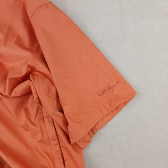 Walter Hagen Medium Mens Windbreaker Jacket Short Sleeve Orange Pockets 24x28 - Picture 7 of 12